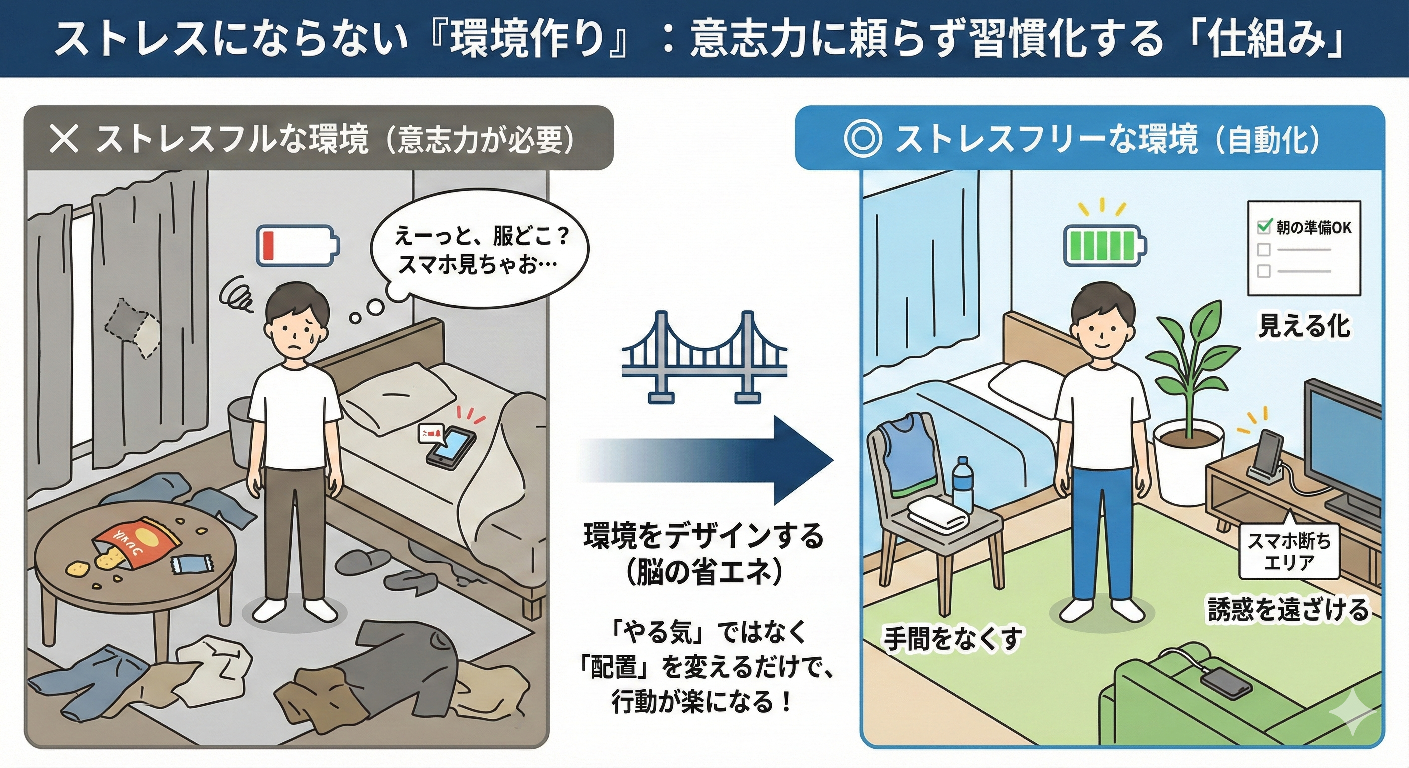 ストレスにならない「環境作り」