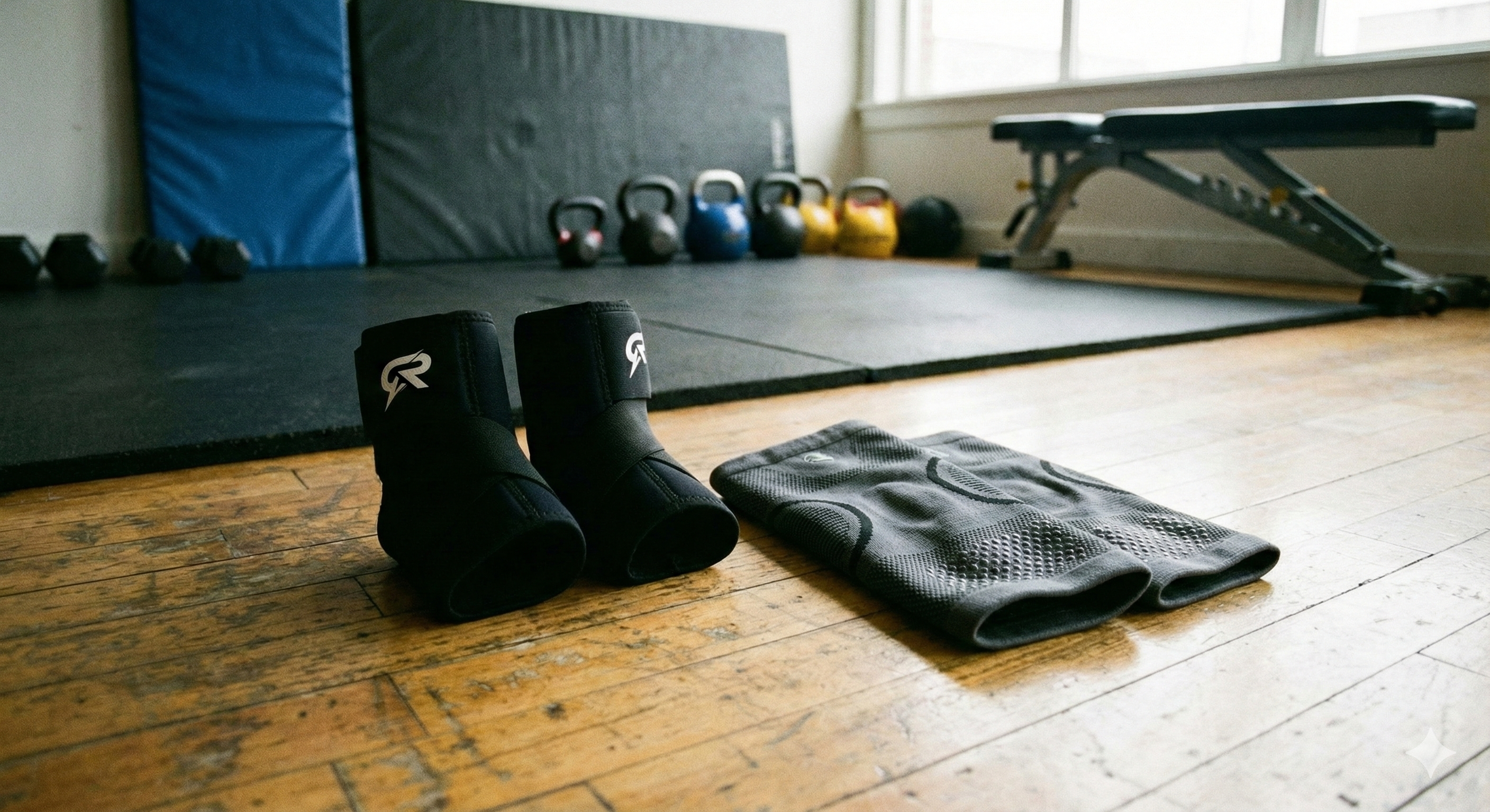 アンクルサポーター・膝サポーターキックボクシングスパーリング