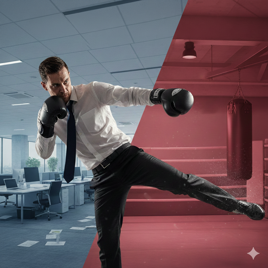週一でOK!ストレス解消！キックボクシングで仕事のパフォーマンスを上げる会社員の新習慣