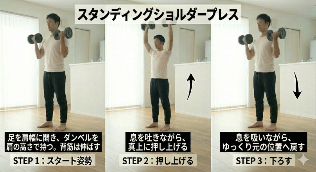 スタンディングショルダープレス