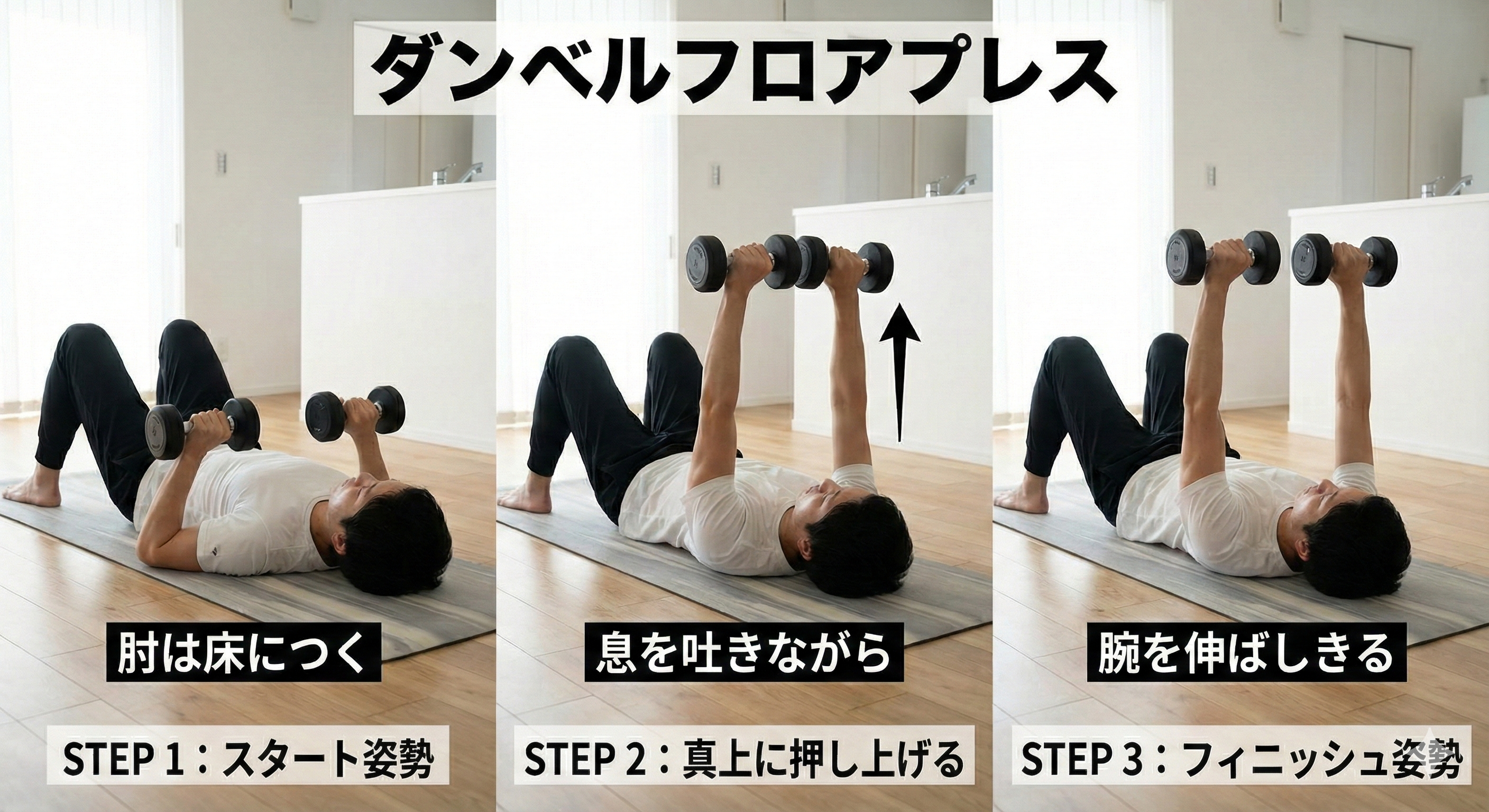 ダンベルフロアプレス