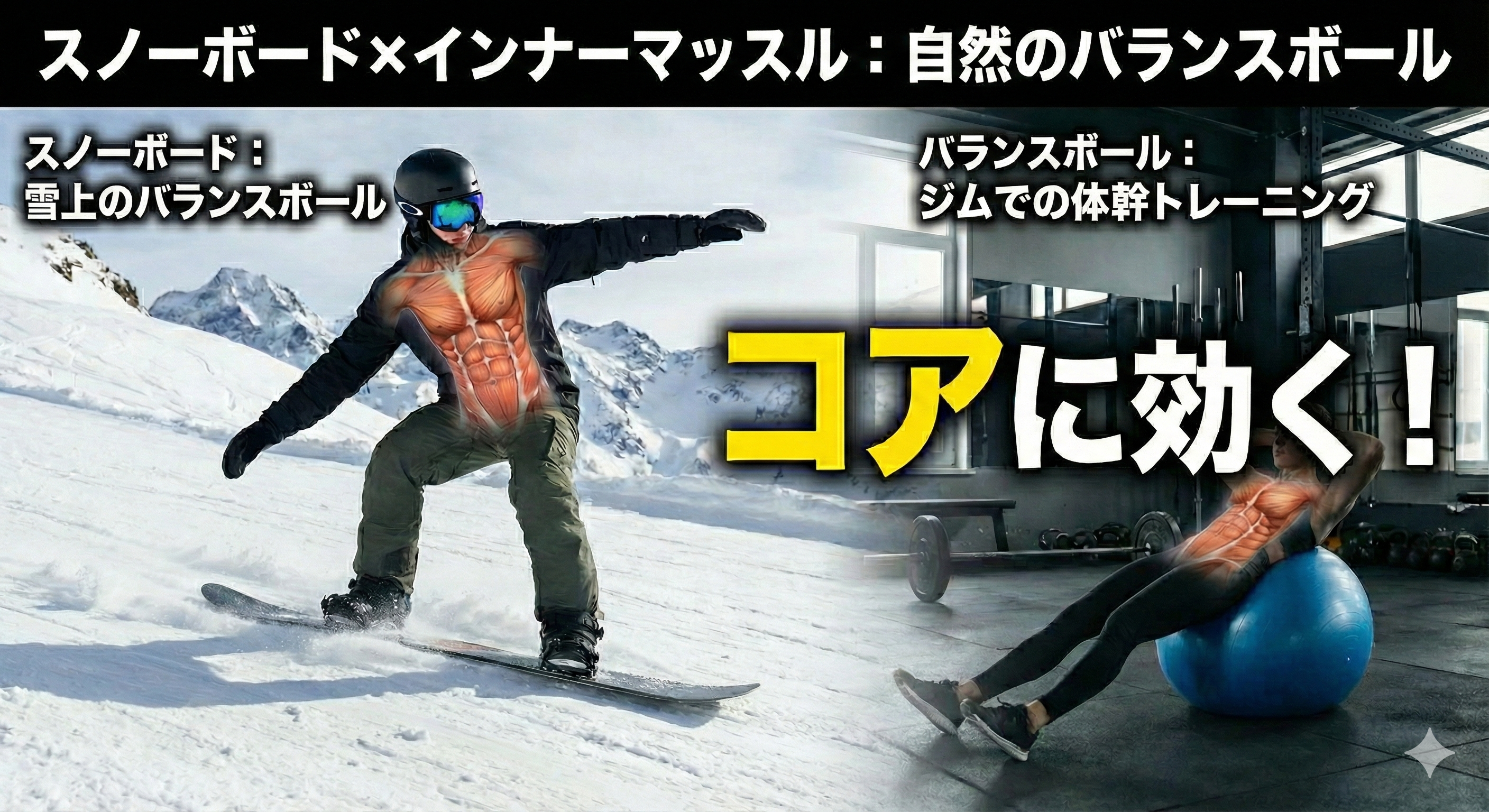 スノーボード＝バランスボール