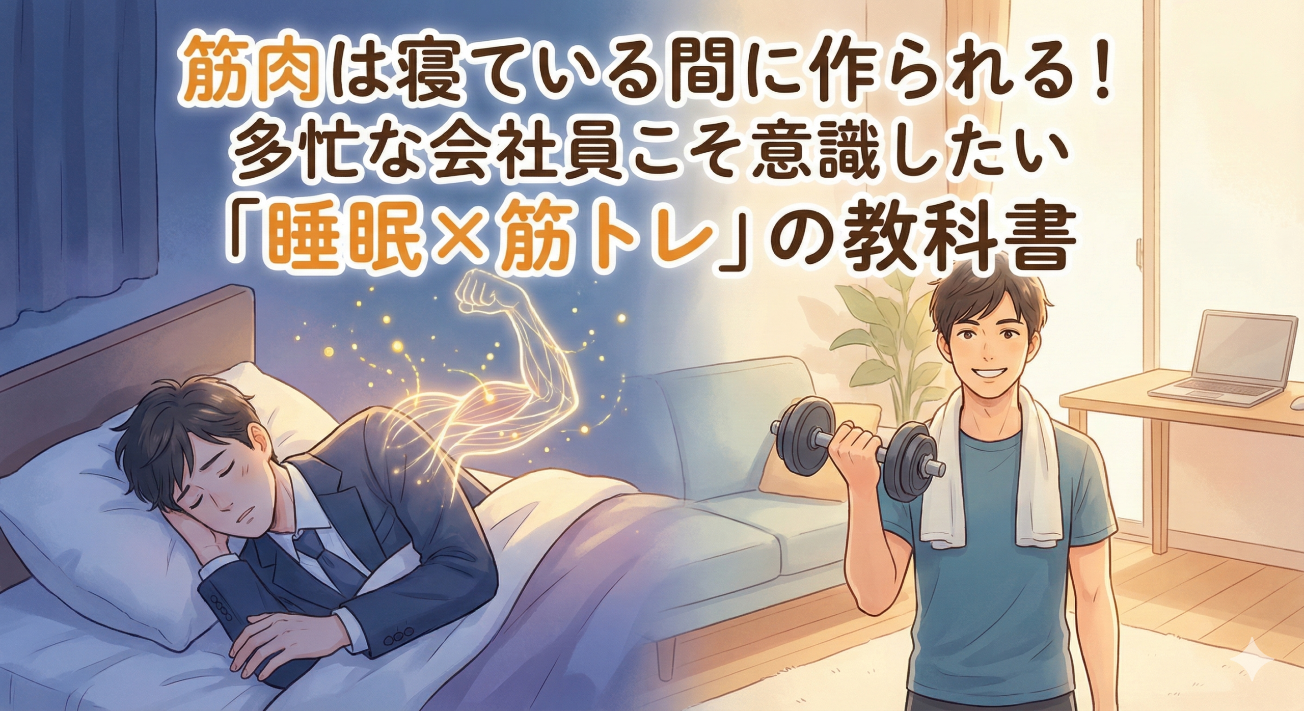 筋肉は寝ている間に作られる！多忙な会社員こそ意識したい「睡眠×筋トレ」の教科書