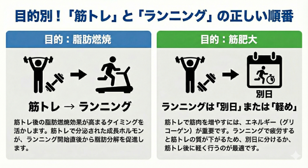 目的別！「筋トレ」と「ランニング」の正しい順番