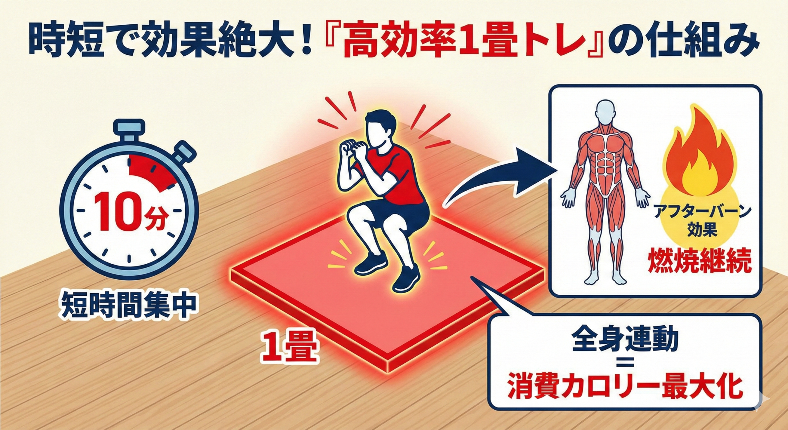 時短で効果絶大！「高効率1畳トレ」の仕組み